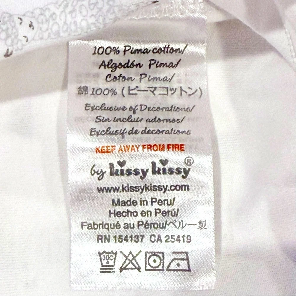 Kissy Kissy Llama Love Zip Footie Boys 0-3M Girls Pima Cotton Sleeper White Grey